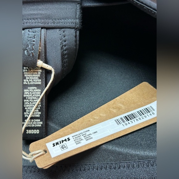 Skims Wireless Form Lightly Lined Bra Onyx 38DDD NWT - Picture 3 of 5